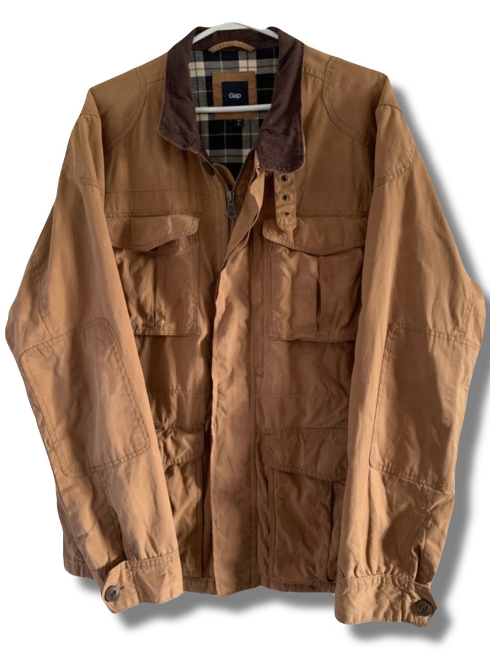 VTG Y2K Gap Chore Field Flannel Lined Corduroy Collared Canvass Jacket Large